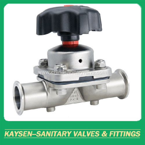 Hygienic clamp diaphragm valves manual operation